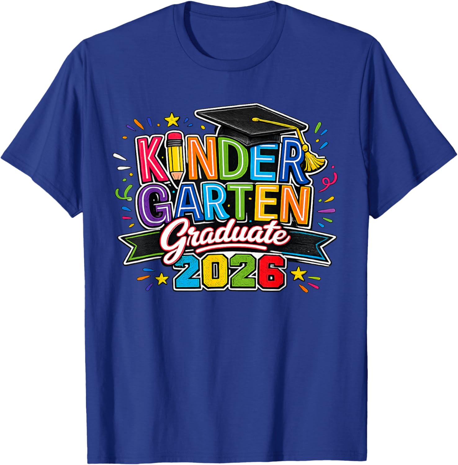 Kindergarten Graduate 2026 Preschool Graduation Kid Girl Boy T-Shirt - T-Shirt | Royal