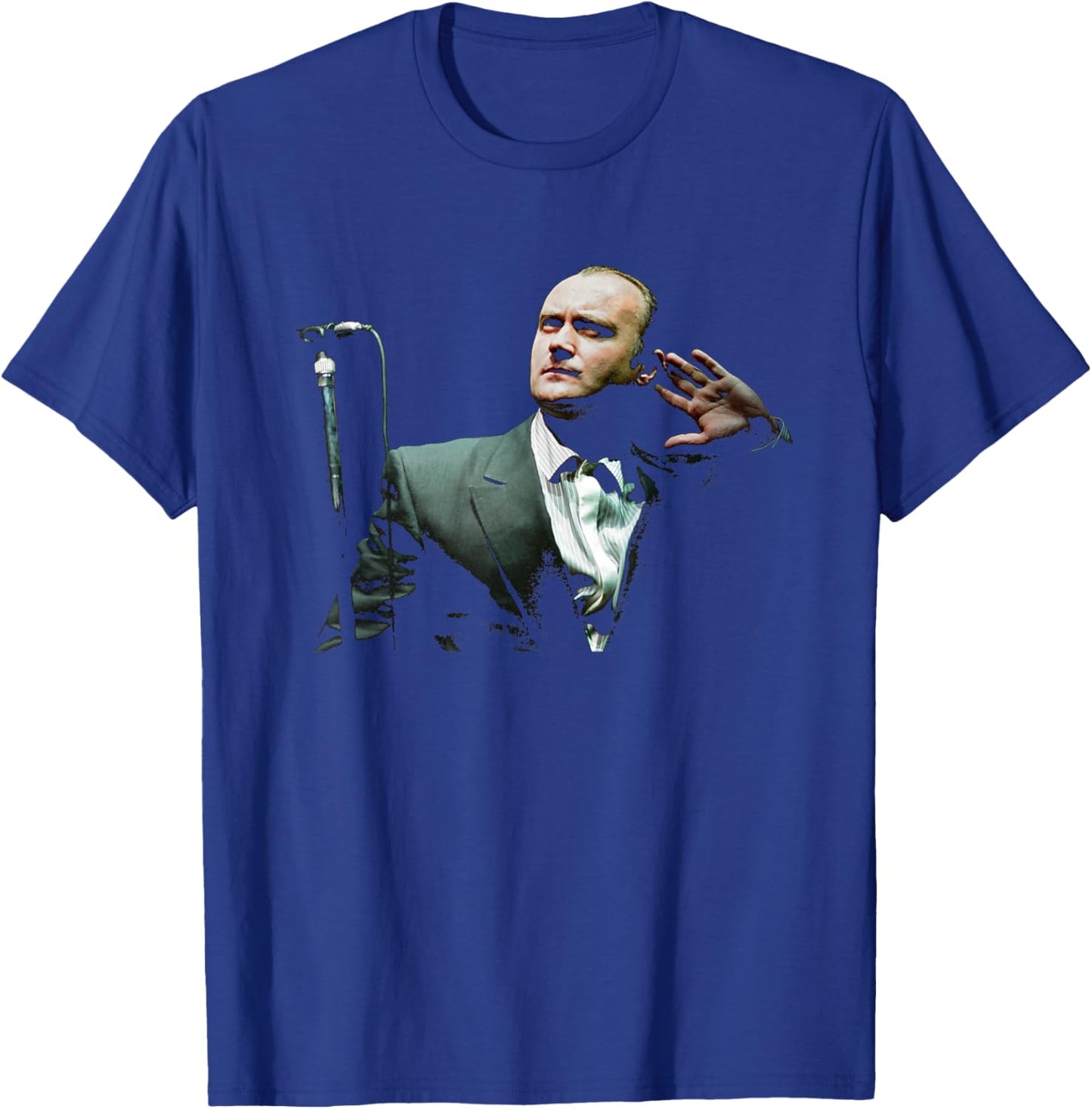 Singer Phil Collins Live On Stage 1990 T-Shirt - T-Shirt | Royal