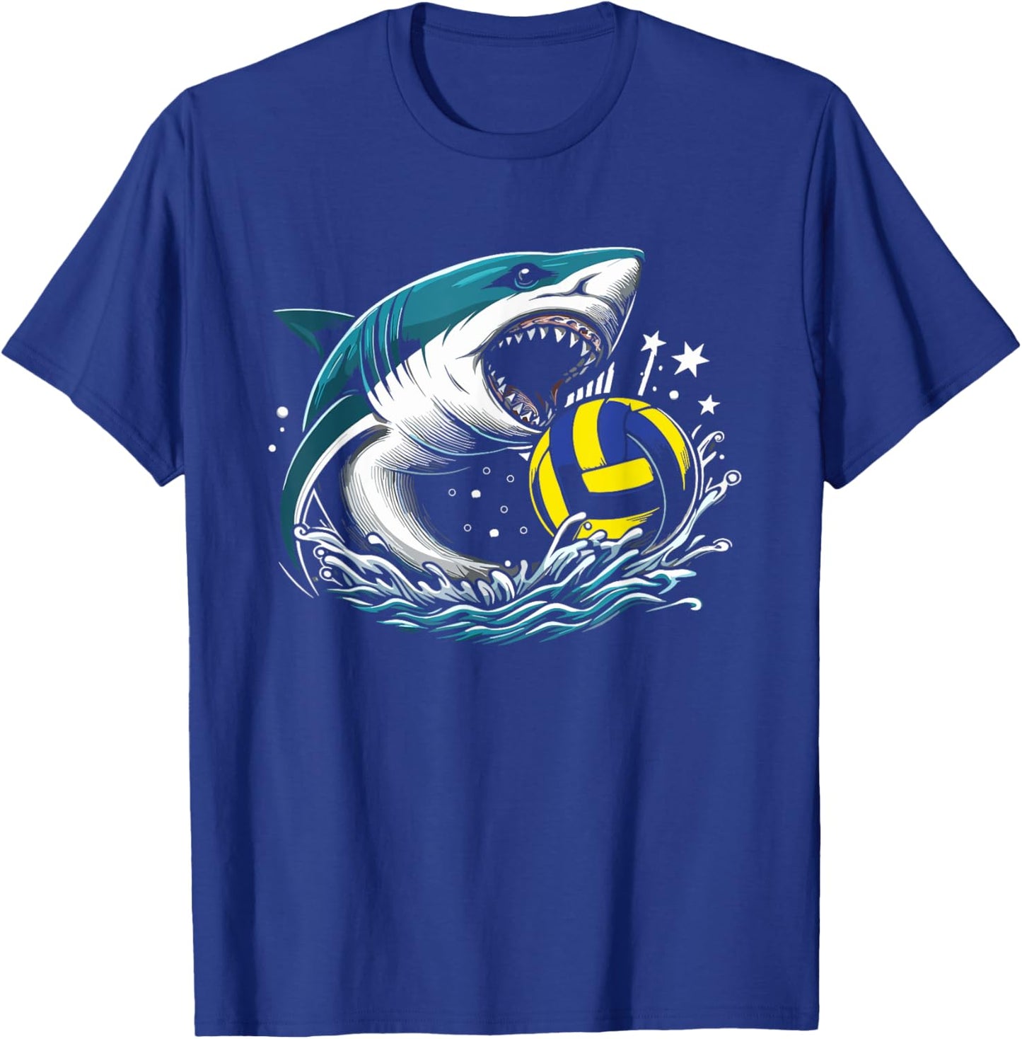 Beach Volleyball Shark Player Volleyballer Sports T-Shirt - T-Shirt | Royal