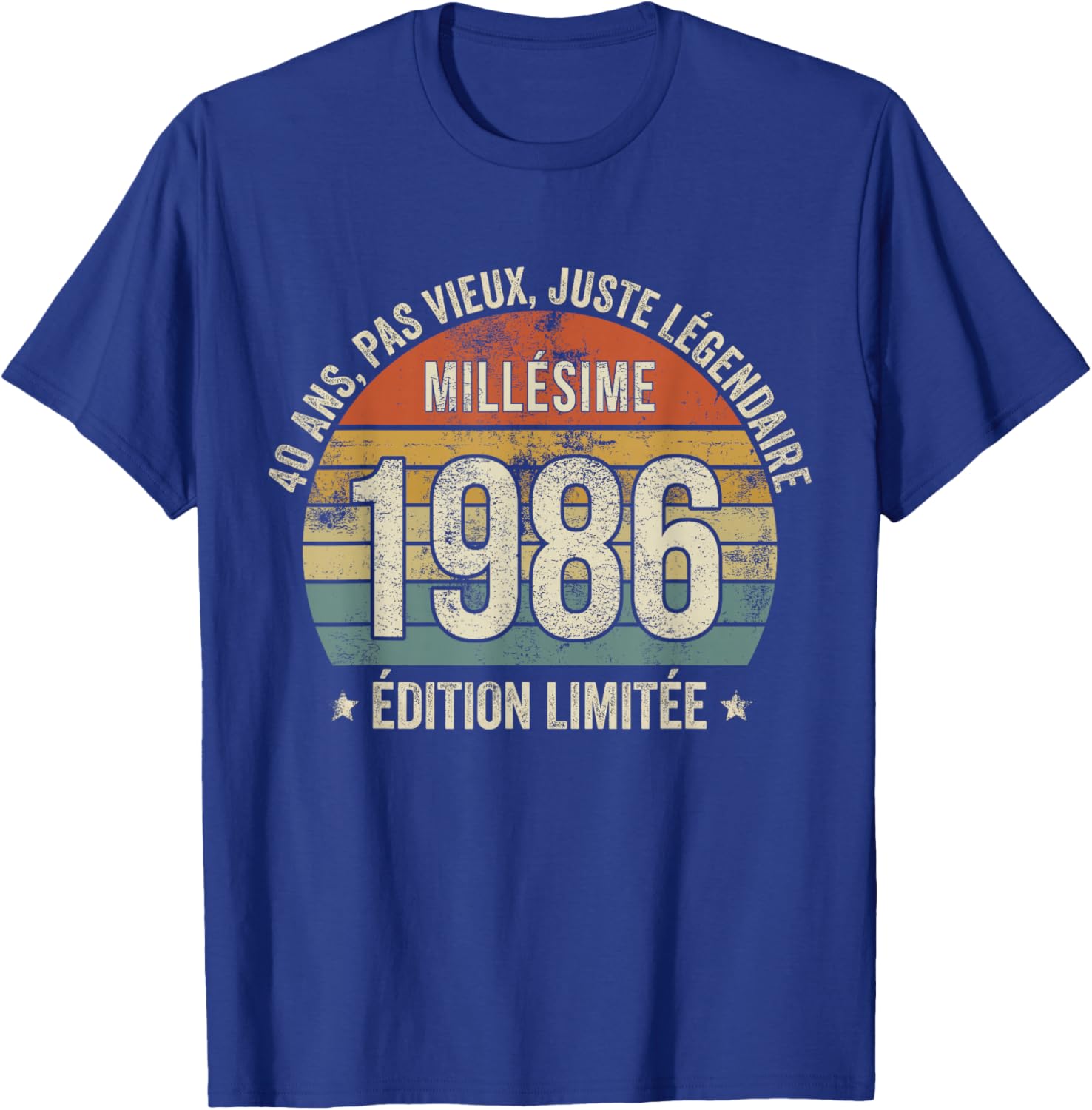40 Years Funny Vintage 1986 Limited Edition Gift 40 Years T-Shirt - T-Shirt | Royal