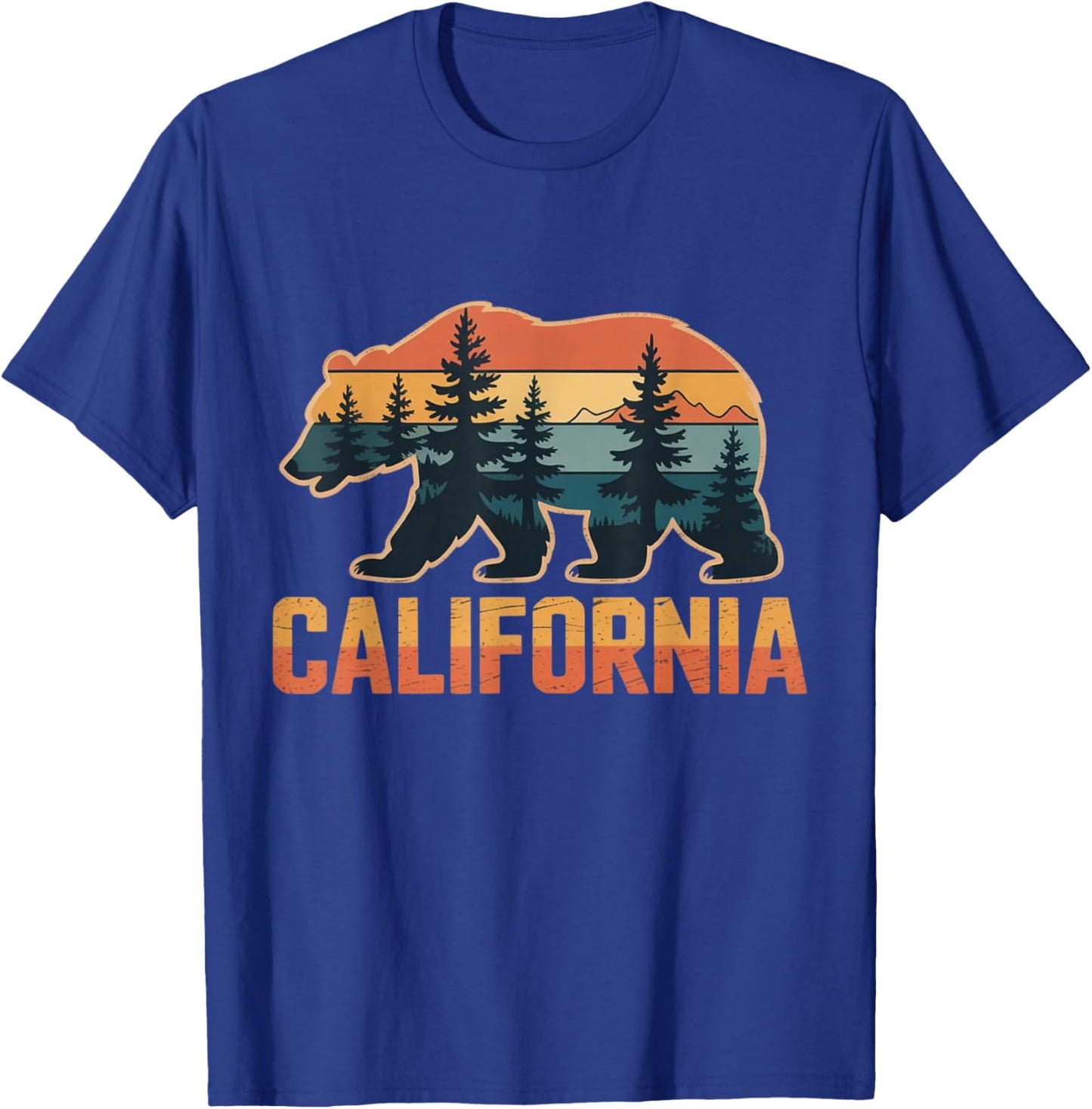 California Bear Vintage Wilderness Graphic T-Shirt - T-Shirt | Royal
