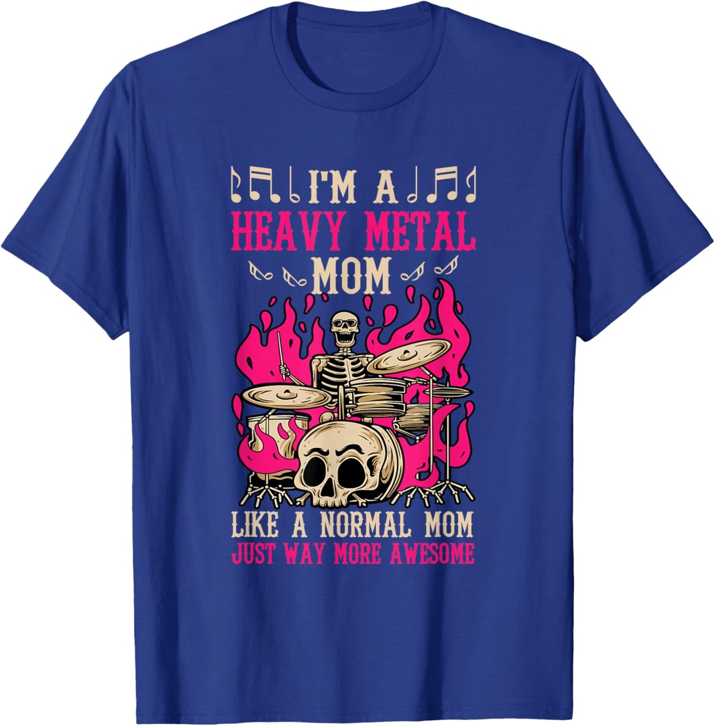 I'm A Heavy-metal Mom Hardrock Mother T-Shirt - T-Shirt | Royal