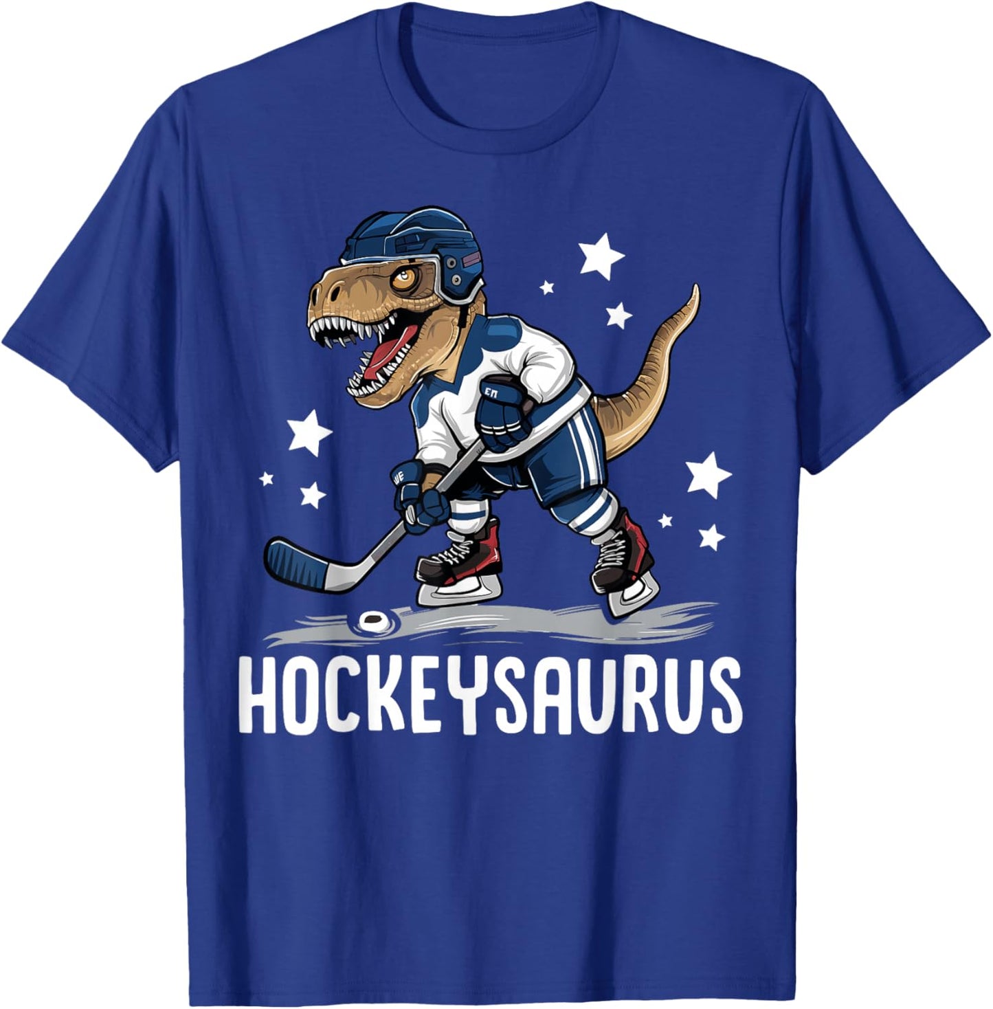 Hockeysaurus Funny Dinosaur Hockey Kids Hockey Boy T-Shirt - T-Shirt | Royal
