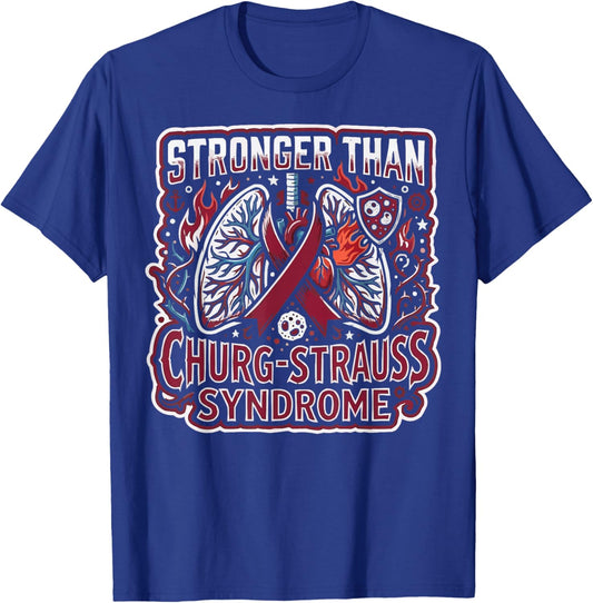Churg Strauss Syndrome Awareness Autoimmune Disease T-Shirt - T-Shirt | Royal