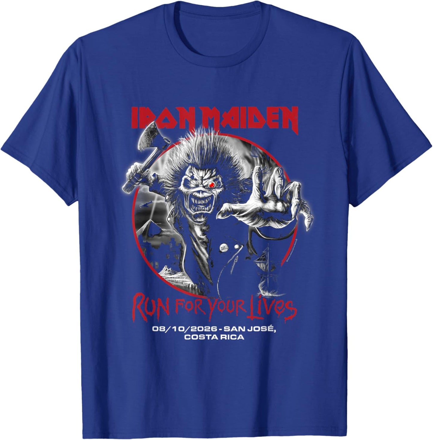 Iron Maiden Run for Your Lives Tour 2026 San Jose T-Shirt - T-Shirt | Royal