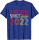 Awesome Since 2022 4th Birthday Retro Vintage Boys Girls T-Shirt - T-Shirt | Royal