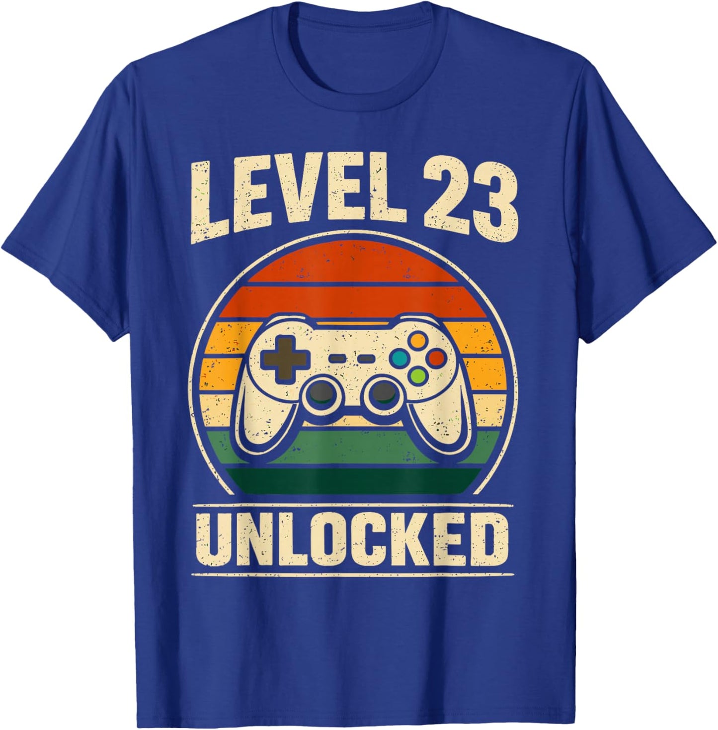 23th Birthday Level 23 Unlocked Gamer Gaming 23 Birthday T-Shirt - T-Shirt | Royal
