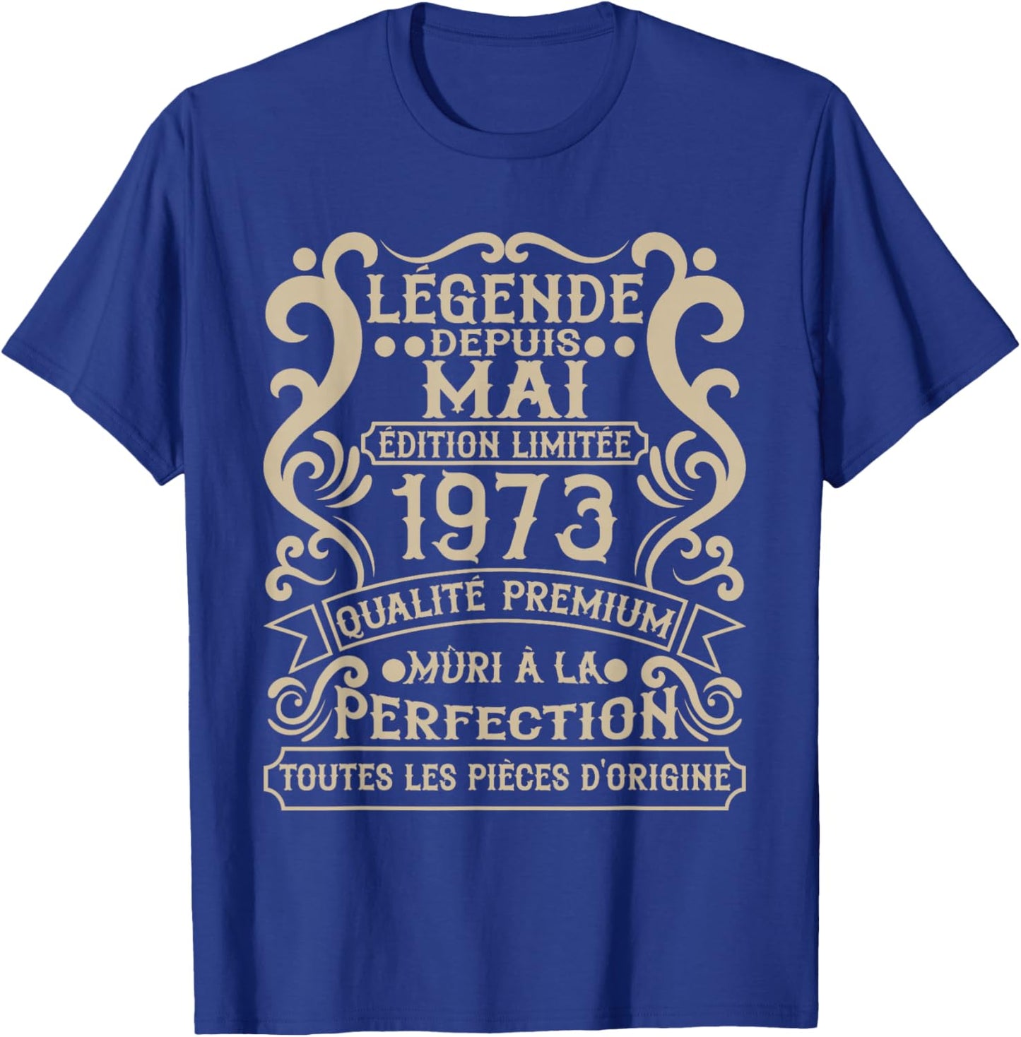 Mai 1973-53 Ans Anniversaire Cadeau Vintage 1973 T-Shirt - T-Shirt | Royal