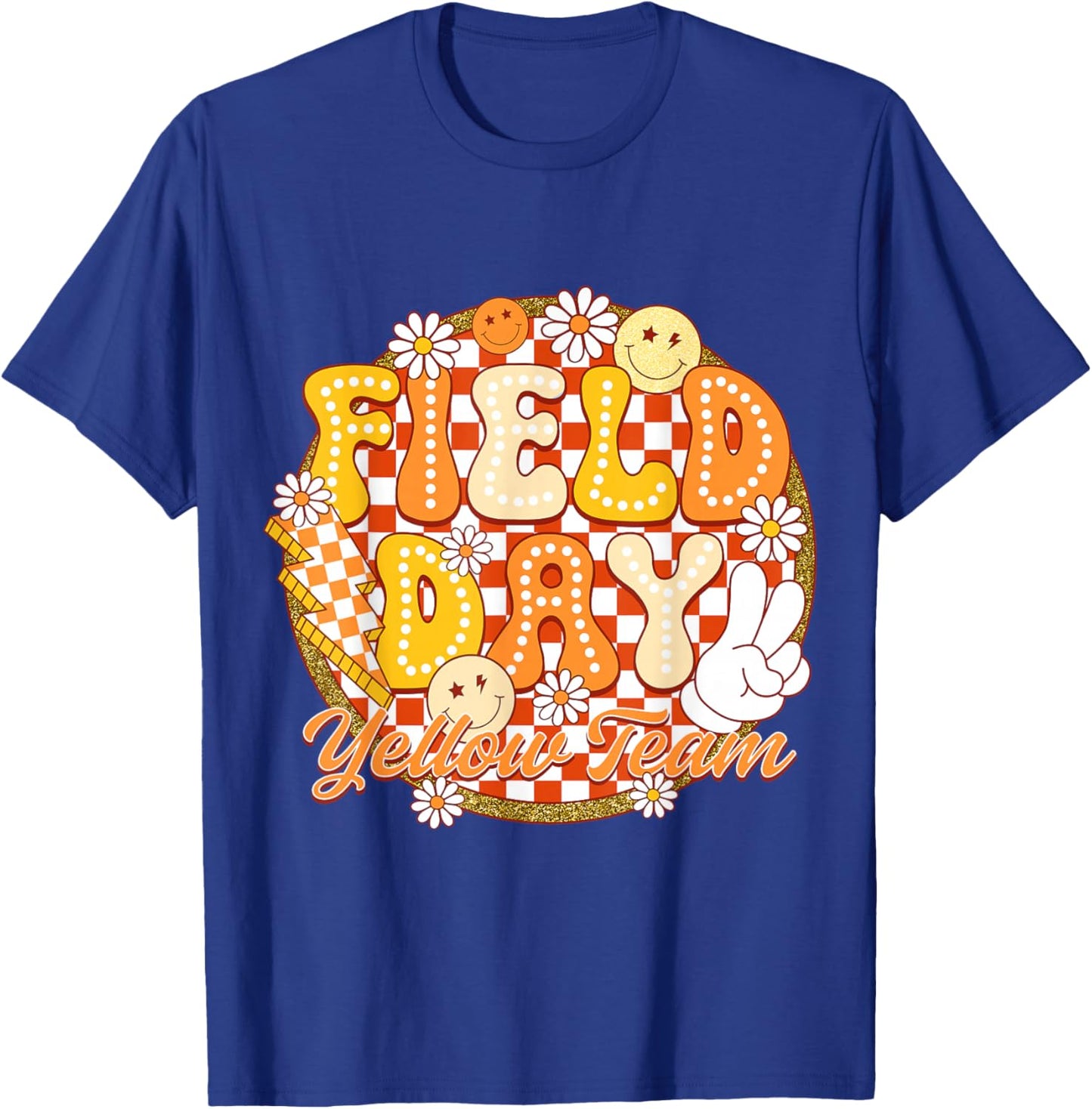 Field Day Yellow Team Color Field Trip Teacher Student T-Shirt - T-Shirt | Royal