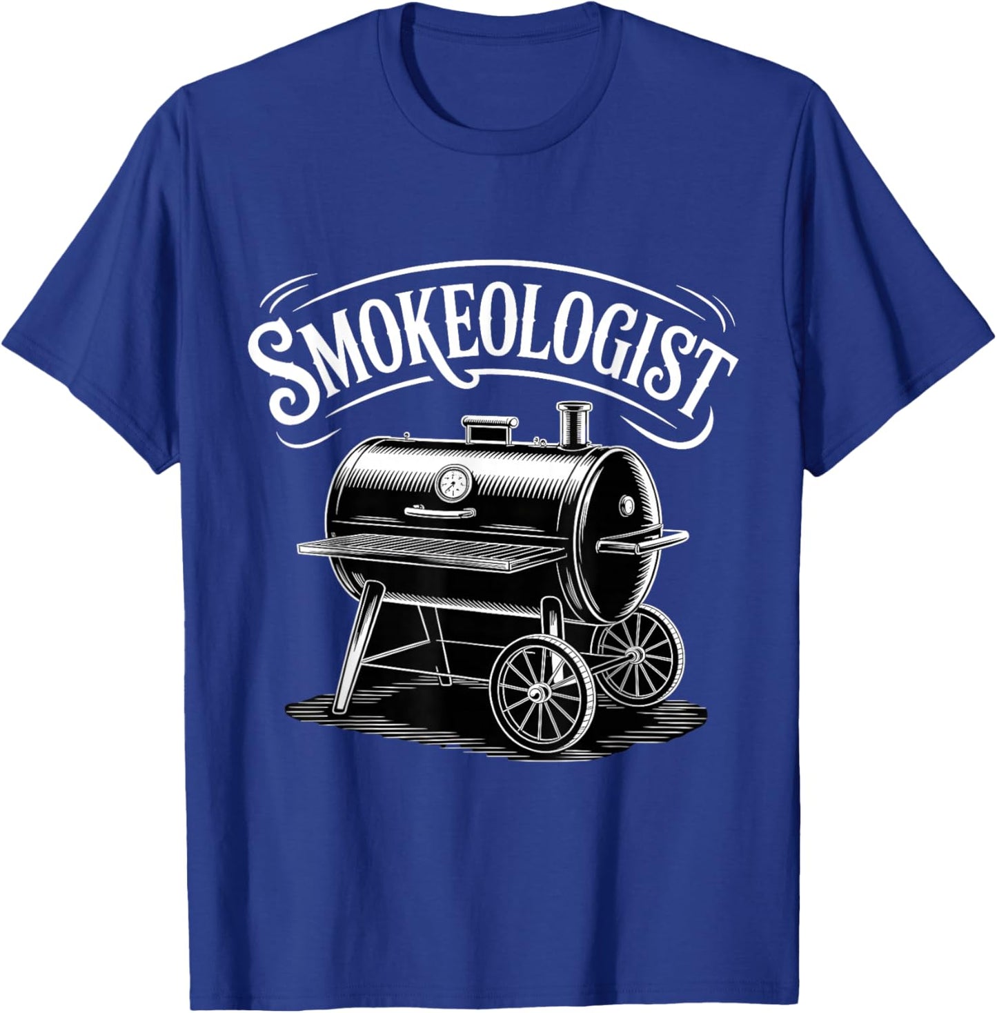 Smokeologist Funny Pitmaster BBQ Smoker Grilling T-Shirt - T-Shirt | Royal