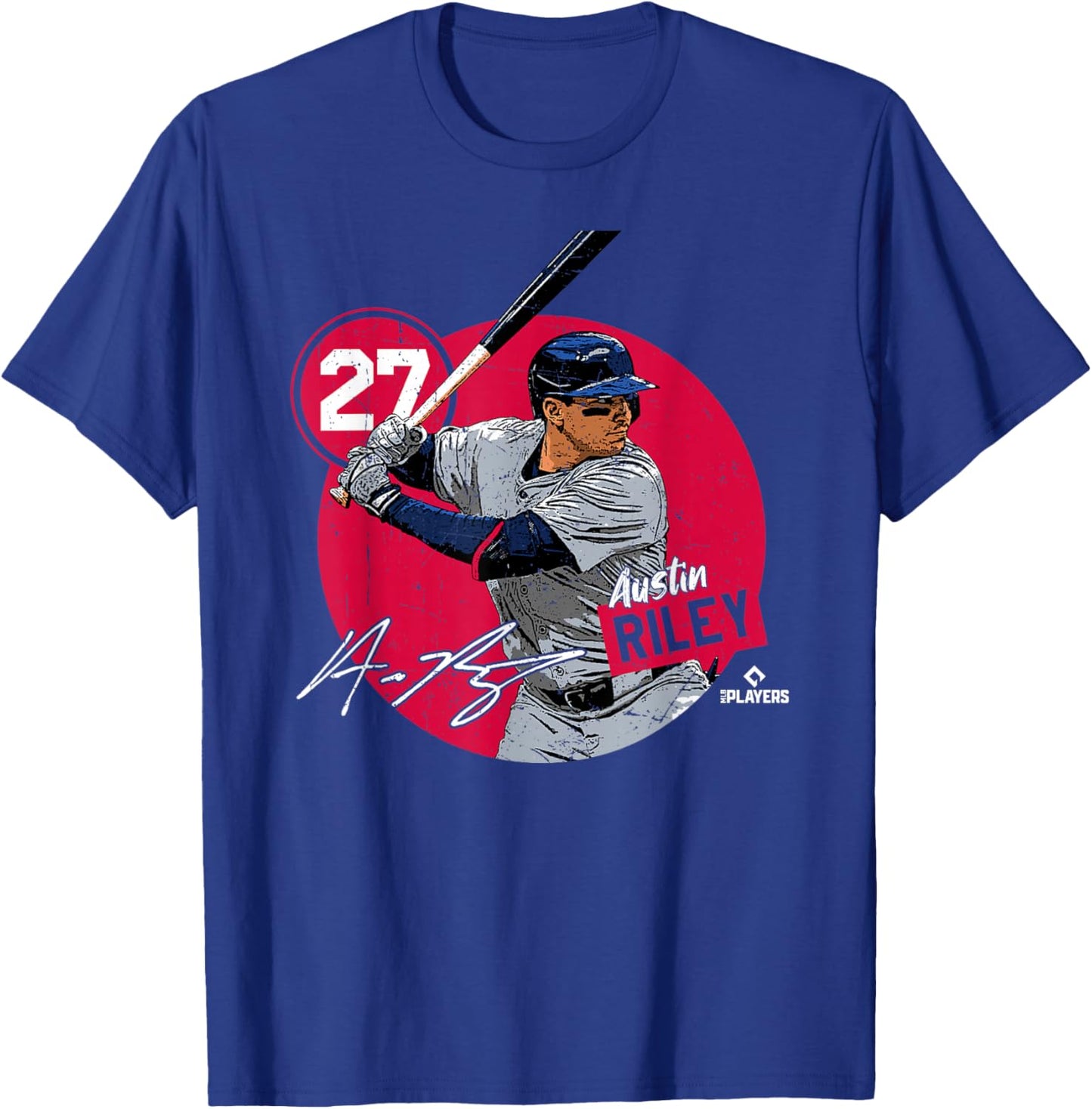 Austin Riley | Atlanta Baseball MLB Players | MLBRIL4047 T-Shirt - T-Shirt | Royal