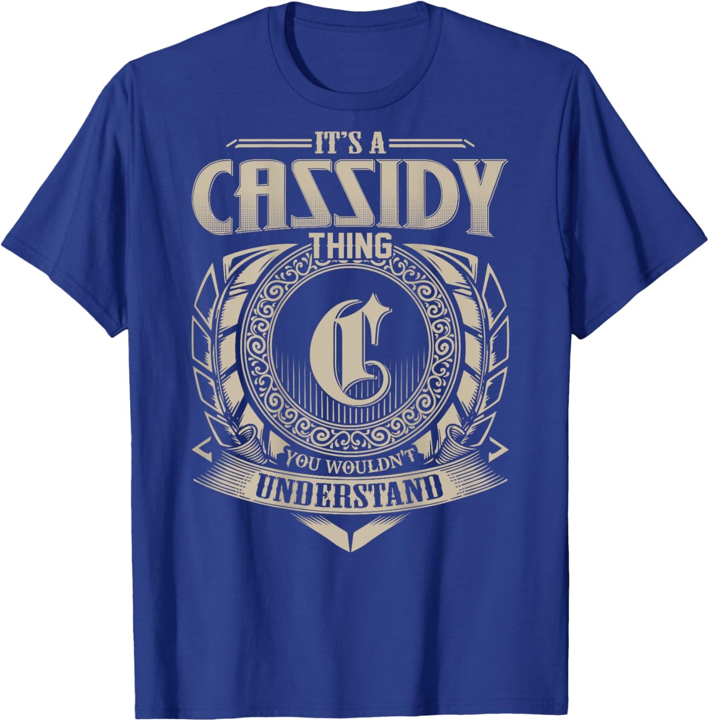 Proud CASSIDY Name Family Vintage -Adults, -Kids Black Small Modern Short Sleeve T-Shirt - T-Shirt | Royal