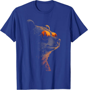 Retro Novelty Men Women Kids Funny Bear T-Shirt - T-Shirt | Royal