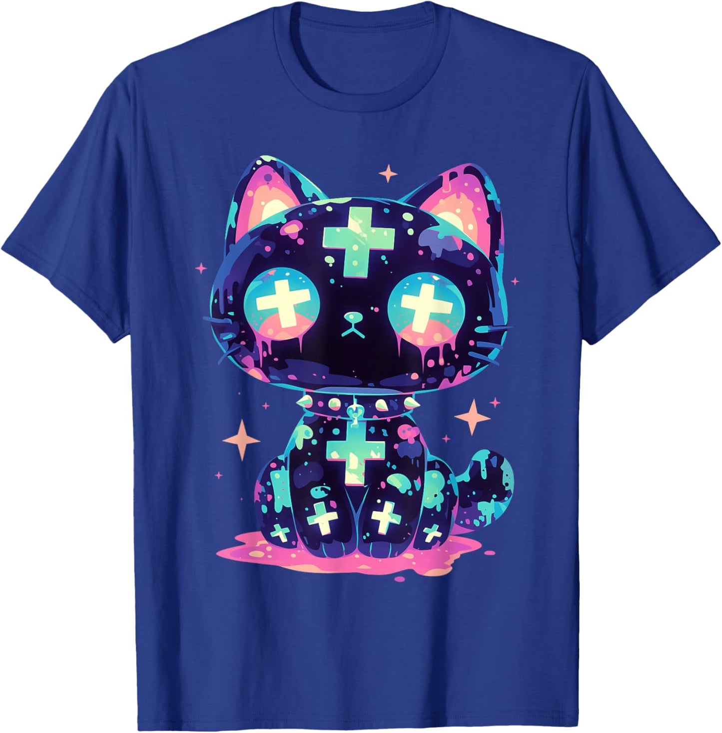 Cute Goth Cat Kawaii Gothic Outfit Cute E-Girl Grunge T-Shirt - T-Shirt | Royal