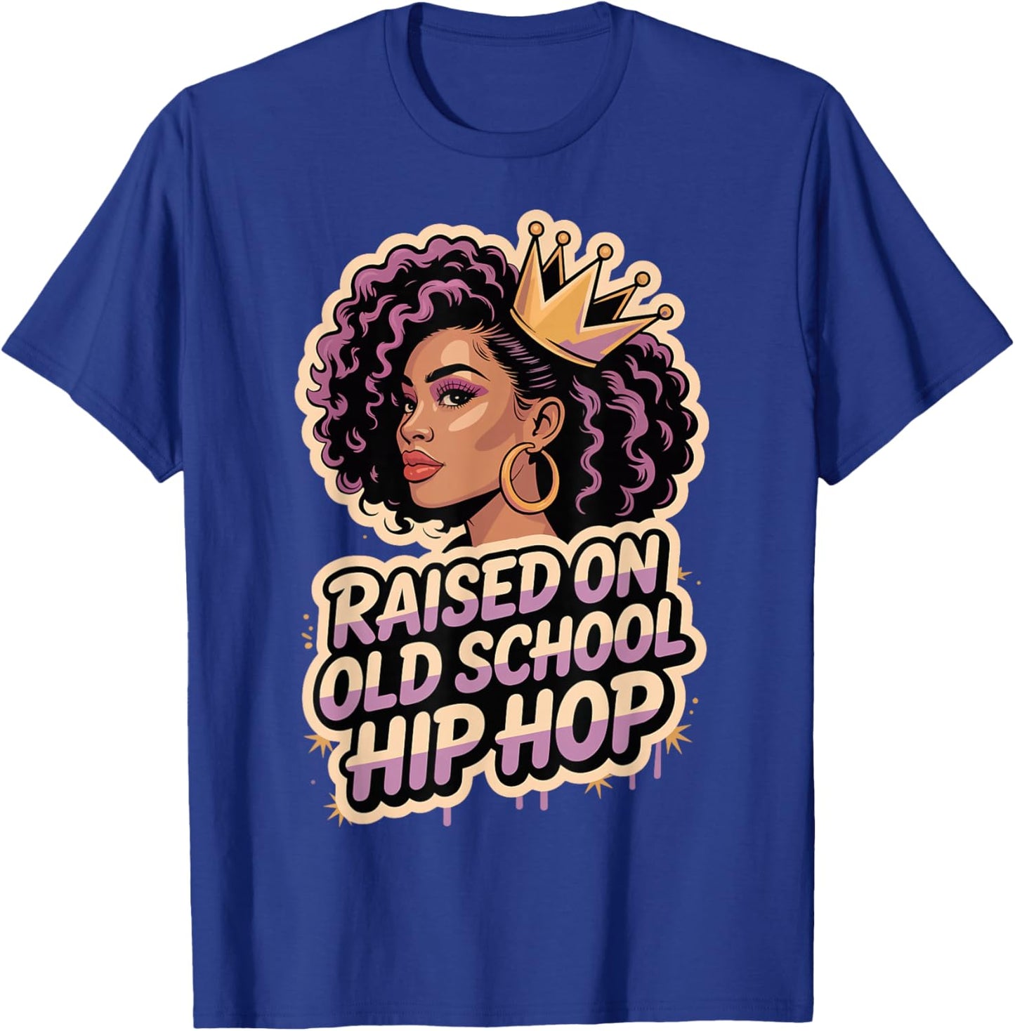 Raised On Old School Hip Hop T-Shirt - T-Shirt | Royal
