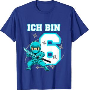 Ich Bin 6 Ninja Geburtstag 6 Jahre Junge Karate T-Shirt - T-Shirt | Royal