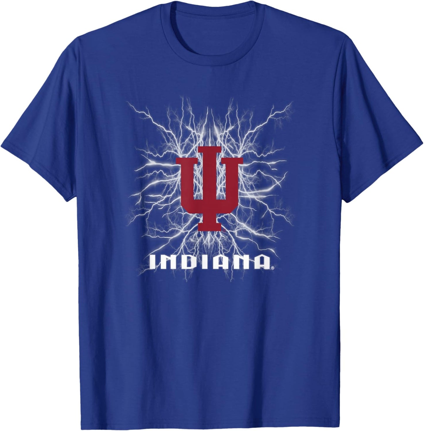 Indiana Hoosiers 90's Lightning Officially Licensed T-Shirt - T-Shirt | Royal