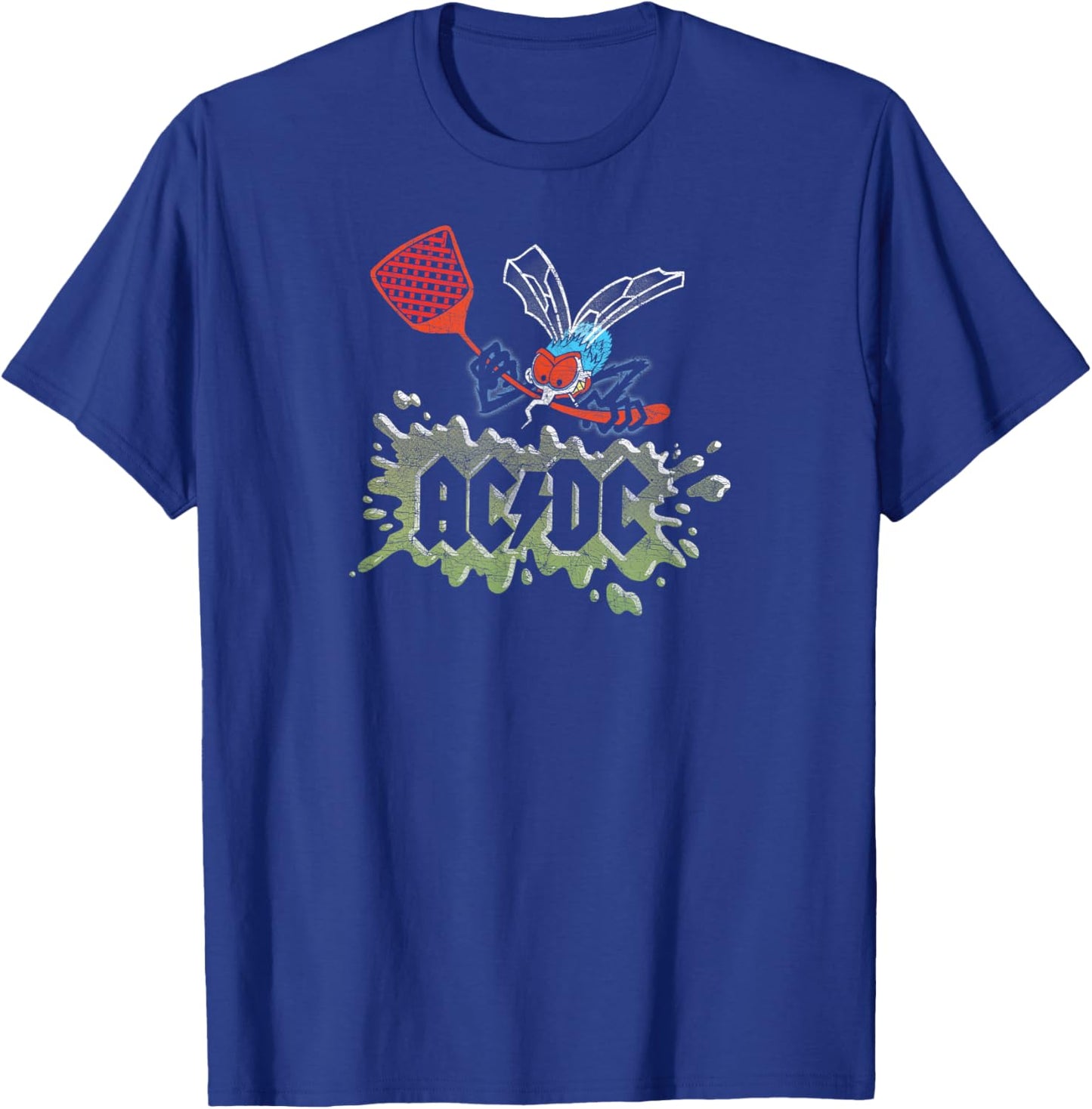 Perryscope - ACDC - Fly On The Wall Tour Icon and Locations T-Shirt - T-Shirt | Royal