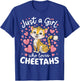 Just a Girl Who Loves Cheetahs African Savanna T-Shirt - T-Shirt | Royal