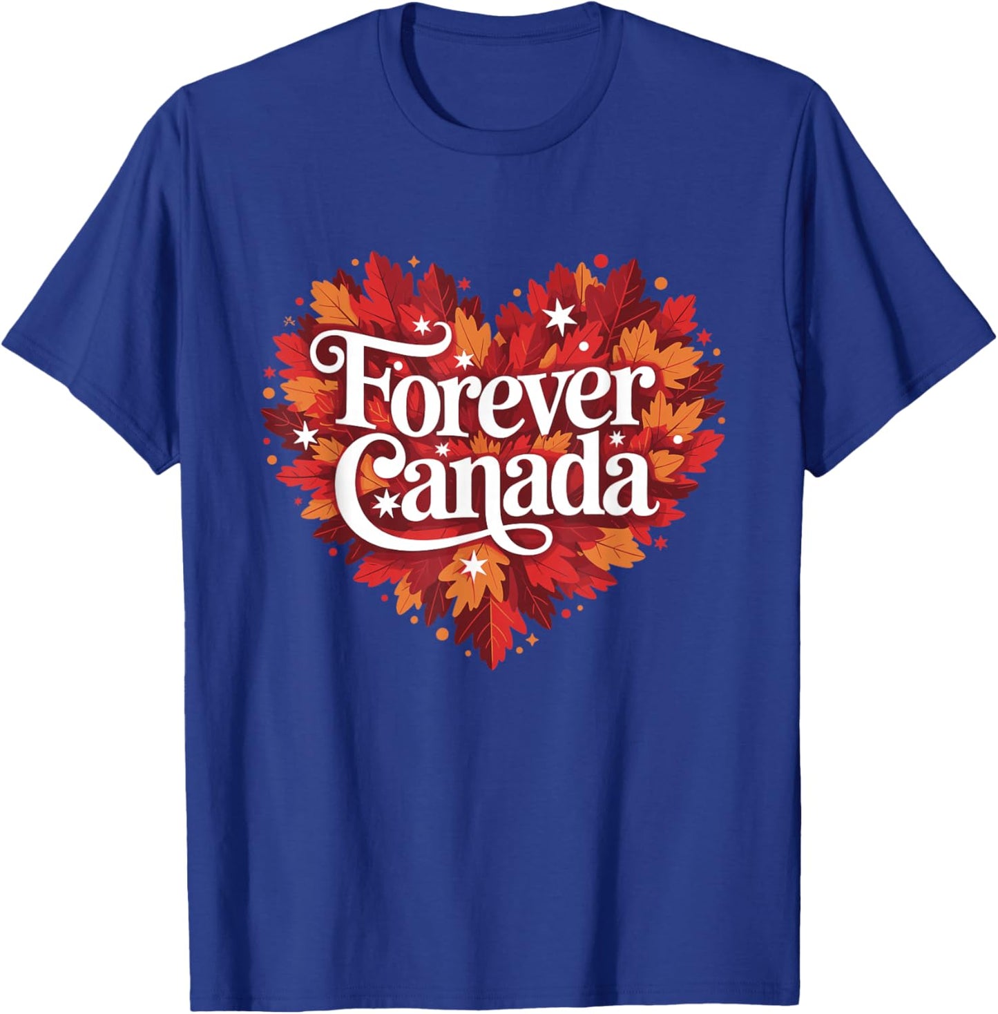 Forever Canada Retro Maple Leaf Love Lovers Couple Valentine T-Shirt - T-Shirt | Royal