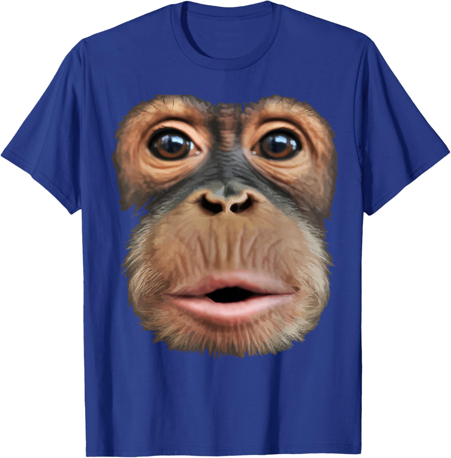 Monkey Face Breath Funny Men Women Halloween Costume T-Shirt - T-Shirt | Royal