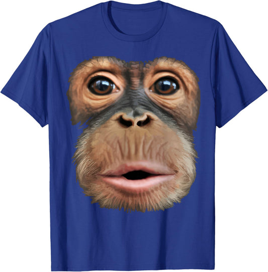 Monkey Face Breath Funny Men Women Halloween Costume T-Shirt - T-Shirt | Royal