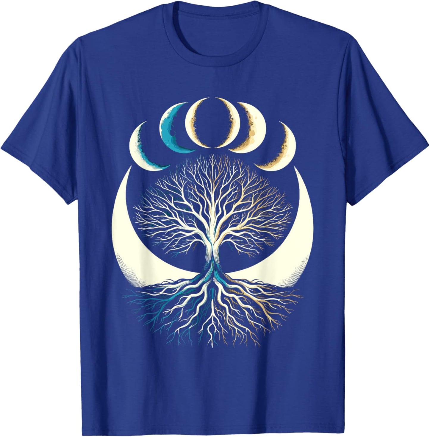 Phases Of The Moon Tree T-Shirt - T-Shirt | Royal