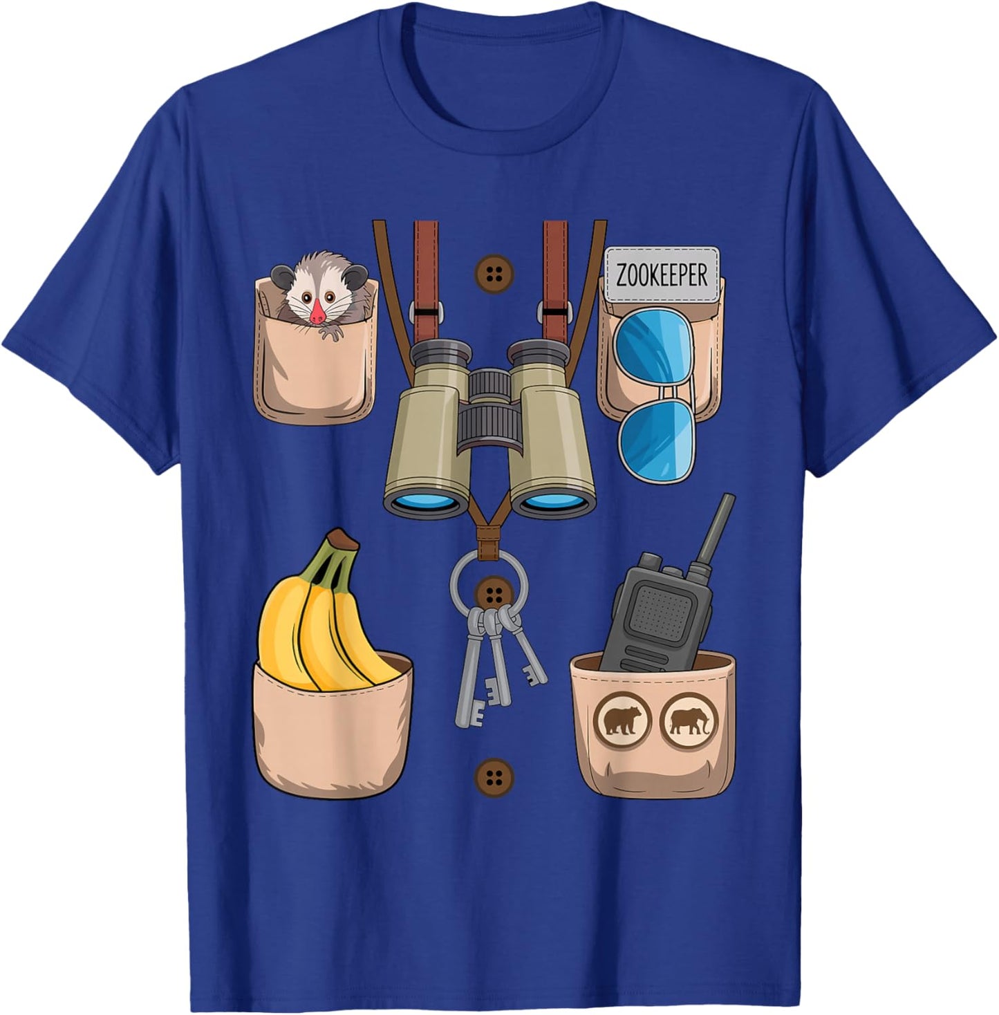 Zookeeper Costume Halloween T-Shirt - T-Shirt | Royal