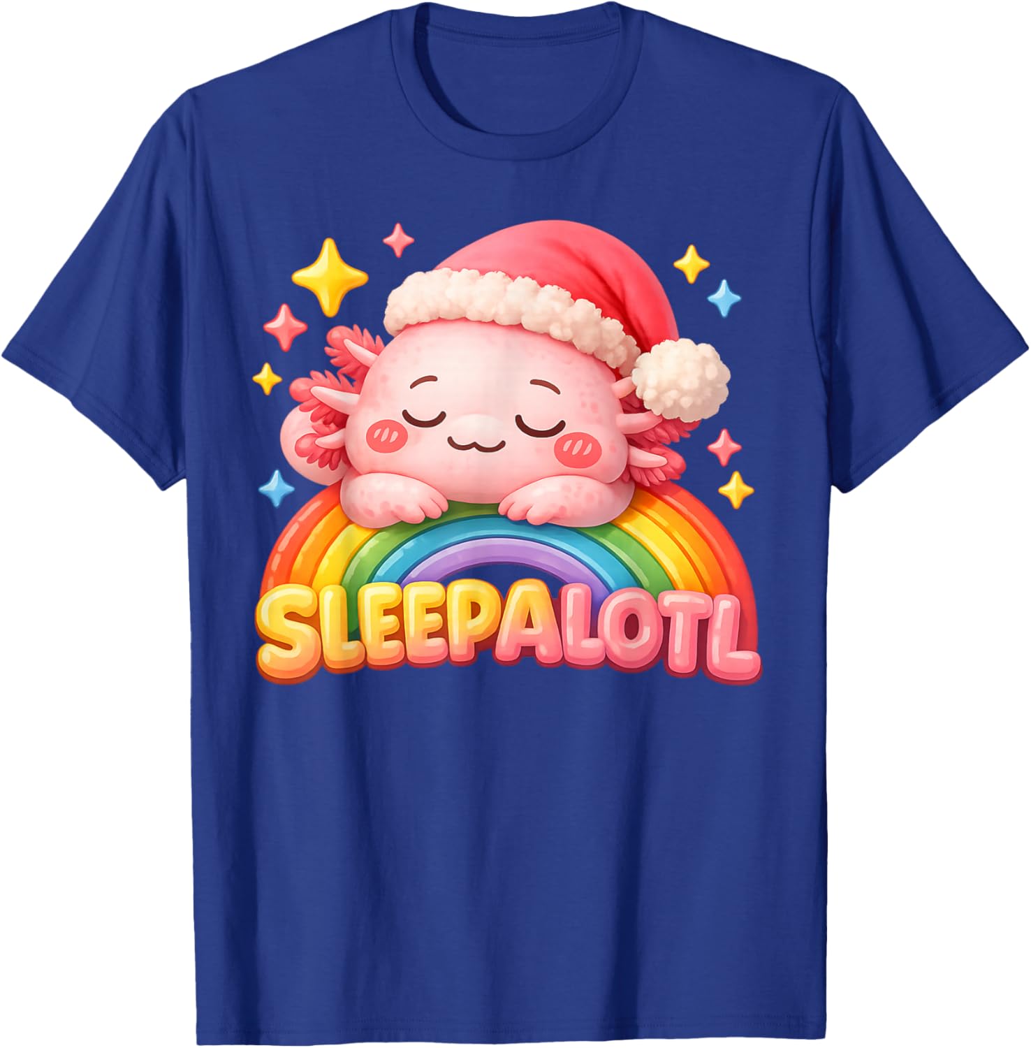 Axolotl Pajamas Girls Boys Kids Sleepshirt Sleepalotl T-Shirt - T-Shirt | Royal