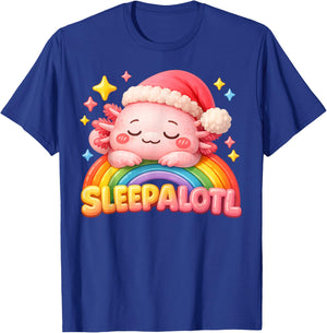 Axolotl Pajamas Girls Boys Kids Sleepshirt Sleepalotl T-Shirt - T-Shirt | Royal
