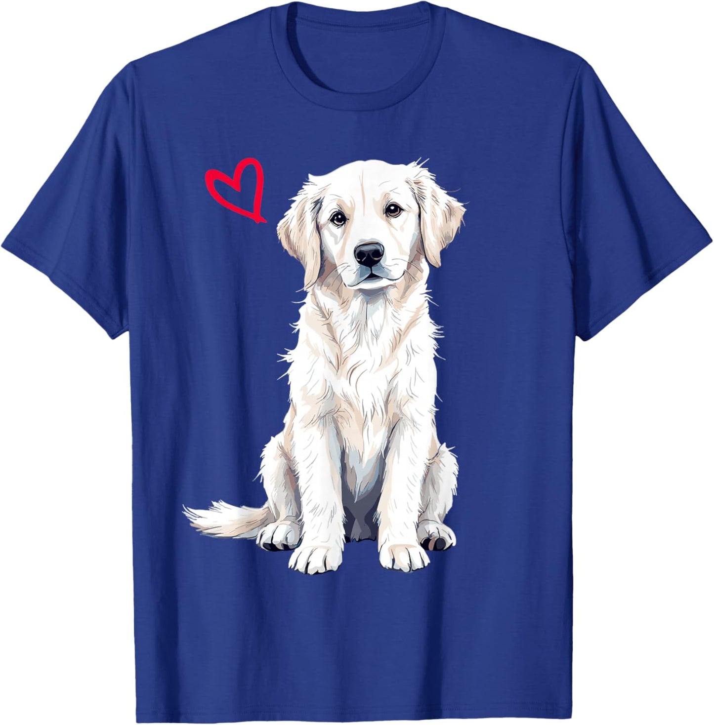 White English Cream Golden Retriever T-Shirt - T-Shirt | Royal