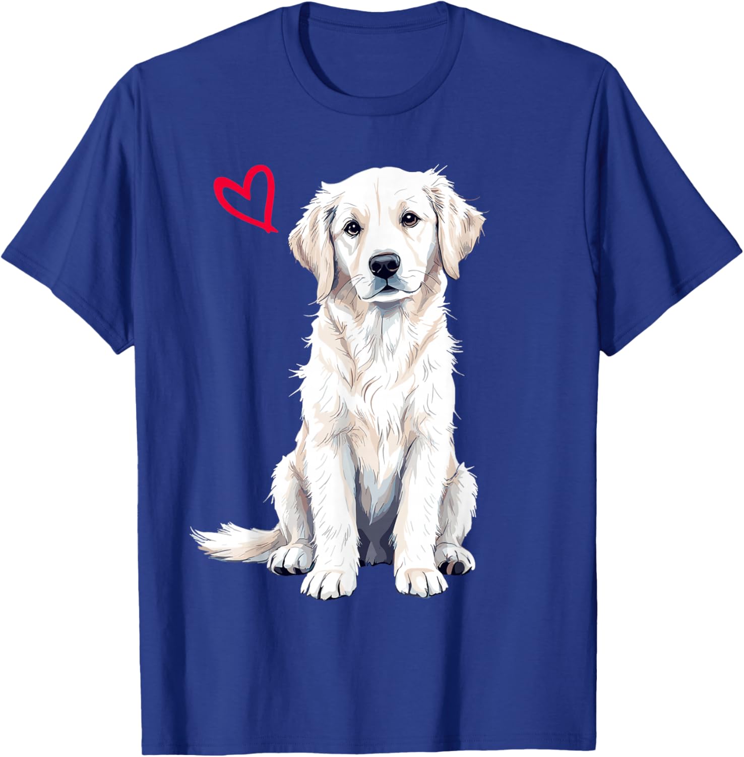 White English Cream Golden Retriever T-Shirt - T-Shirt | Royal
