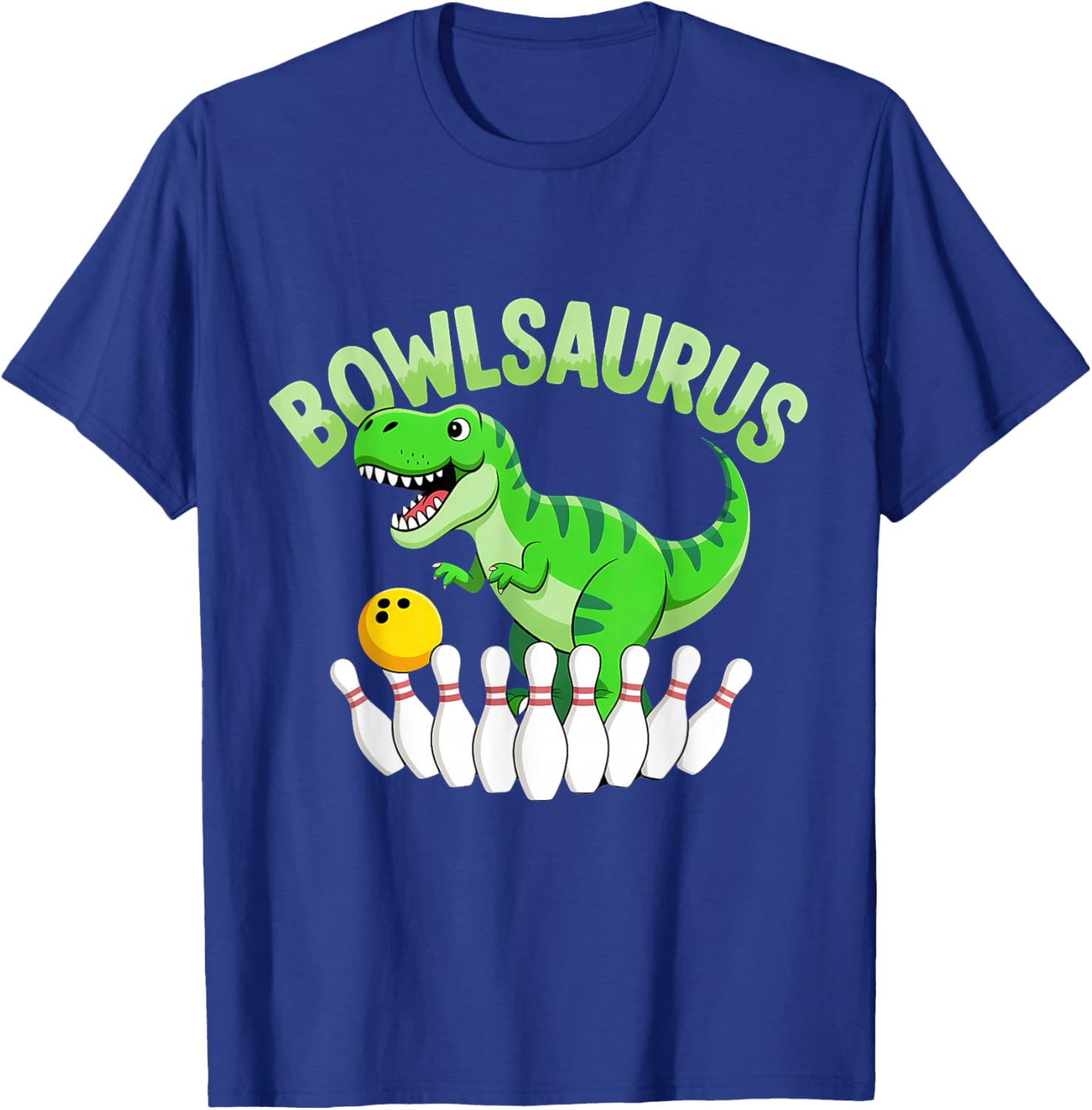 Bowling Dinosaur T-Shirt - T-Shirt | Royal