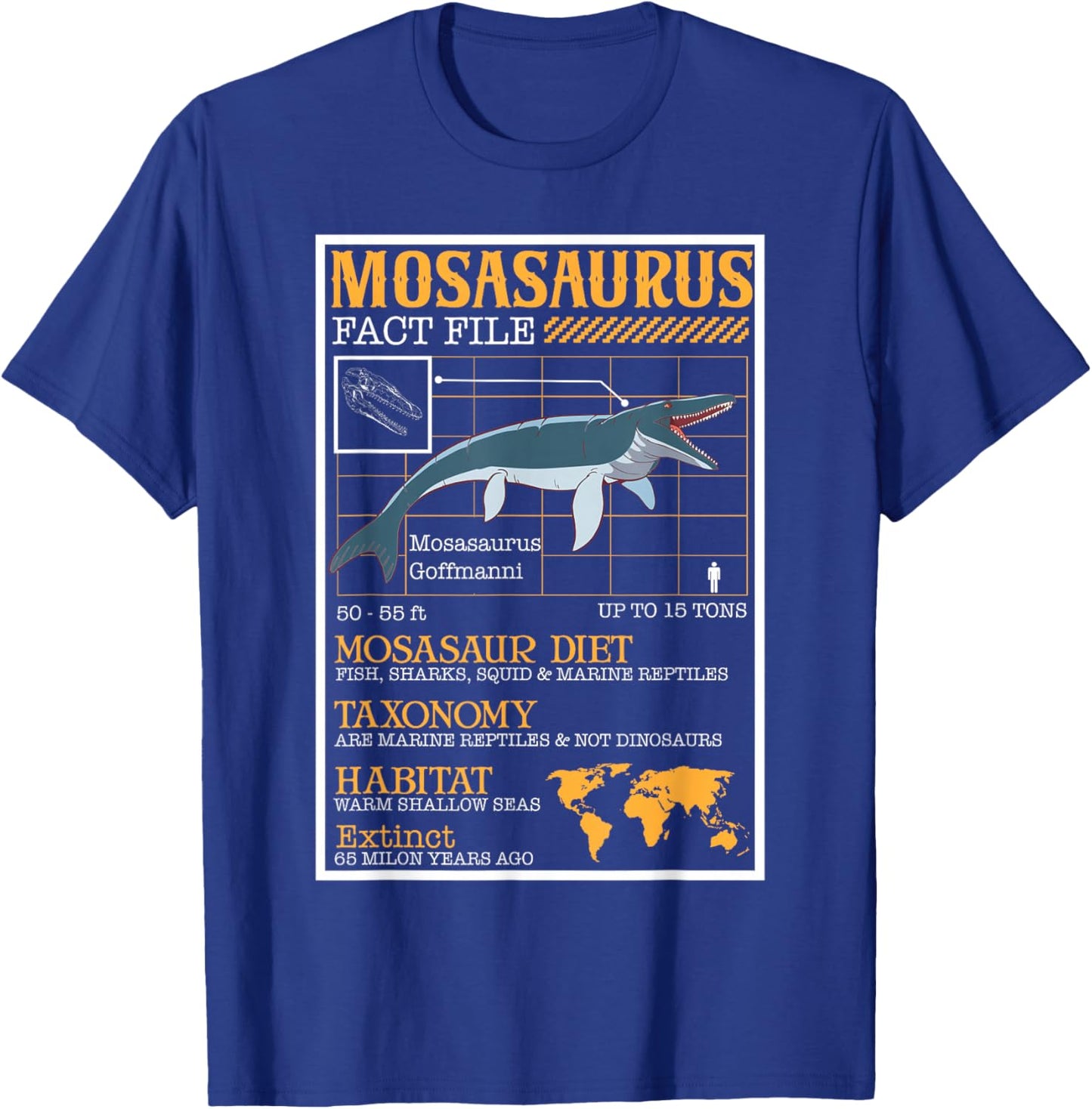 Mosasaurus T-Shirt - T-Shirt | Royal