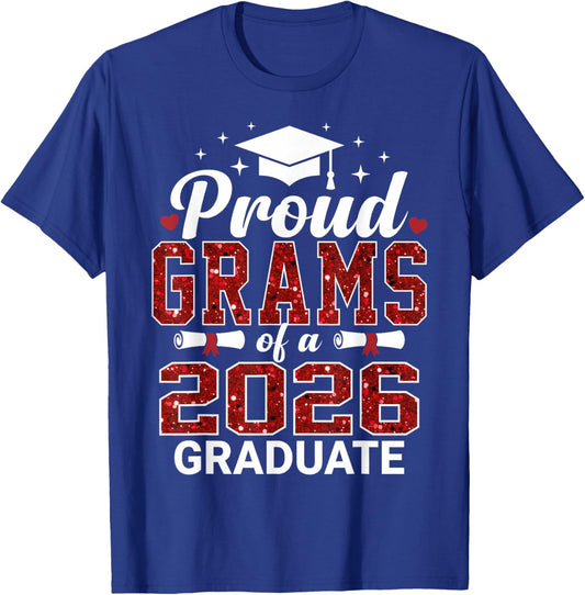 Proud Grams of a 2026 Graduate Senior Graduation Year T-Shirt - T-Shirt | Royal