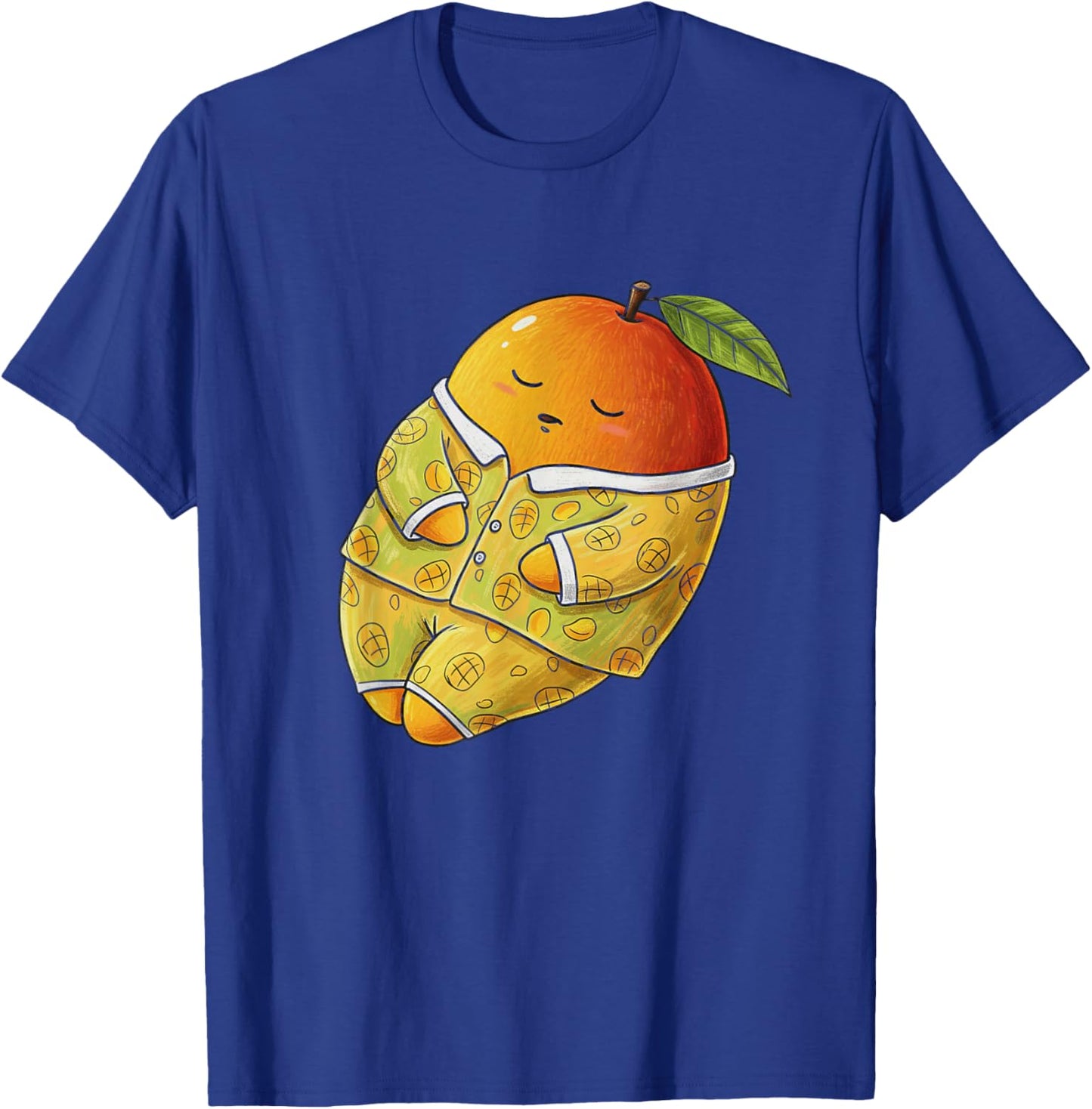 Funny Sleepy Mango Pajama Men Kids T-Shirt - T-Shirt | Royal