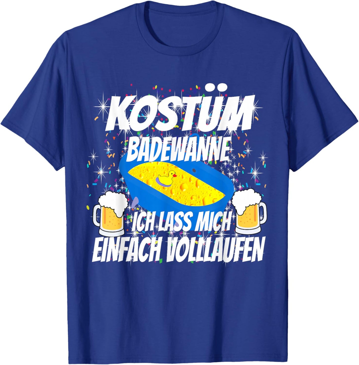 Carnival Costume Replacement Partner Funny Outfit Bath Beer T-Shirt - T-Shirt | Royal