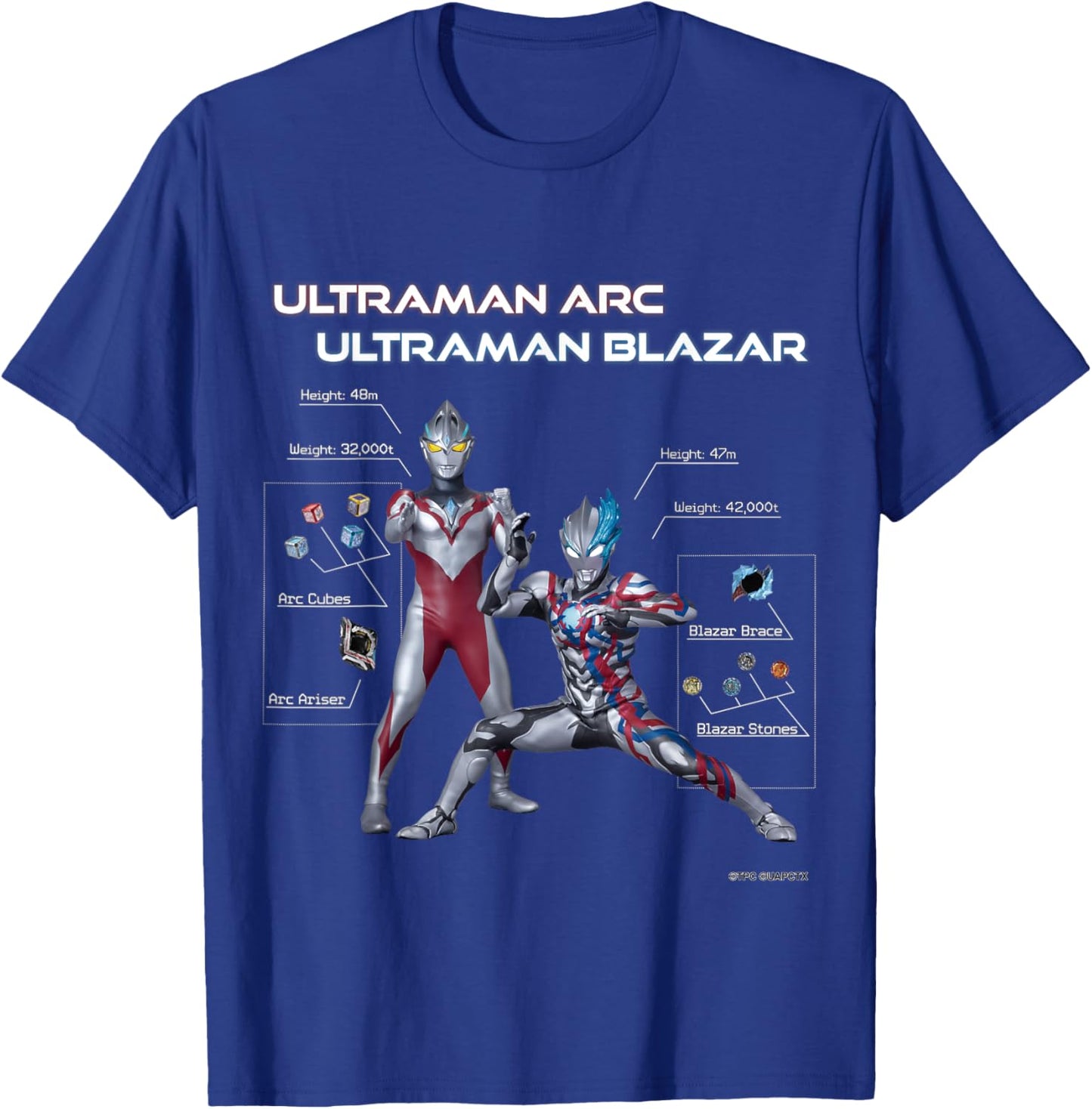 Ultraman Arc - Ultraman Arc & Ultraman Blazar B T-Shirt - T-Shirt | Royal