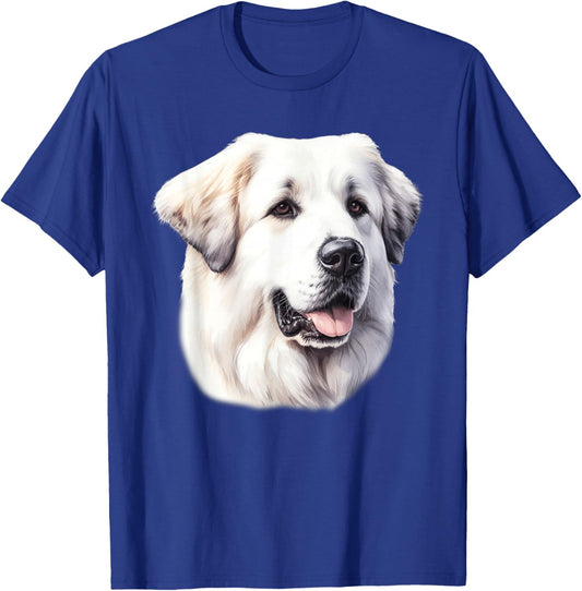 Great Pyrenees Portrait T-Shirt - T-Shirt | Royal