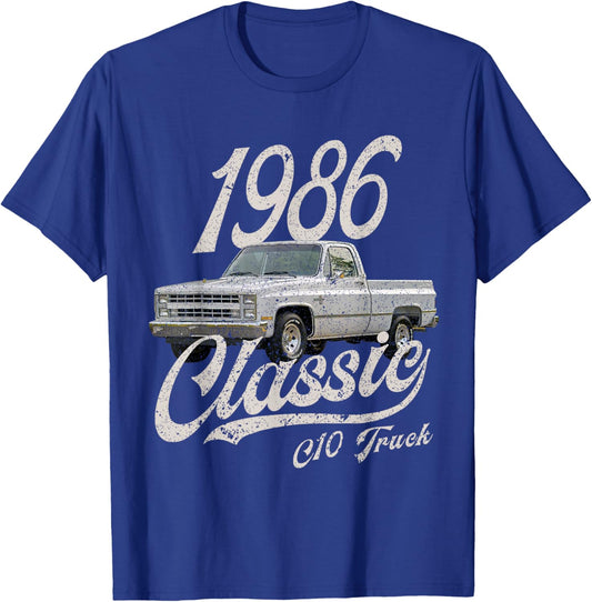1986 86 C10 Truck T-Shirt - T-Shirt | Royal