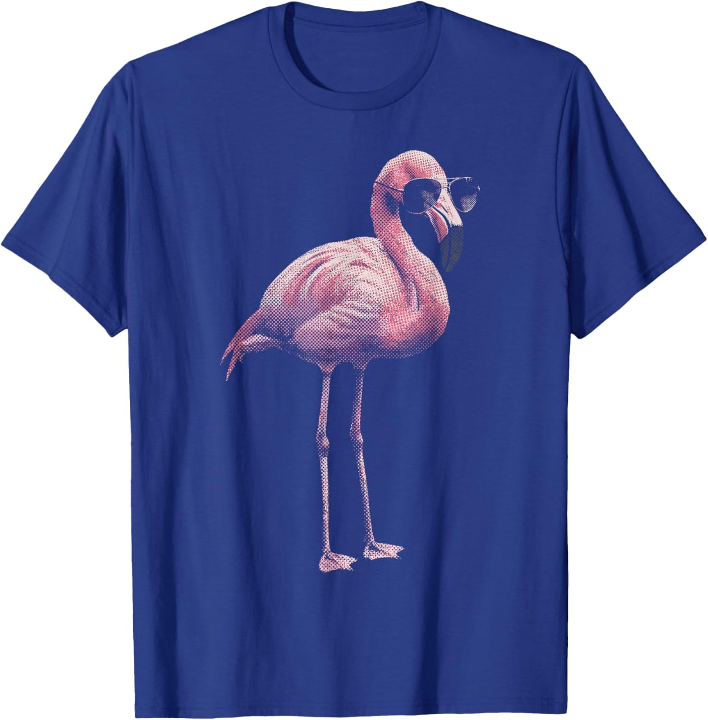 Cool Retro Flamingo in Sunglasses Funny Flamingo T-Shirt - T-Shirt | Royal