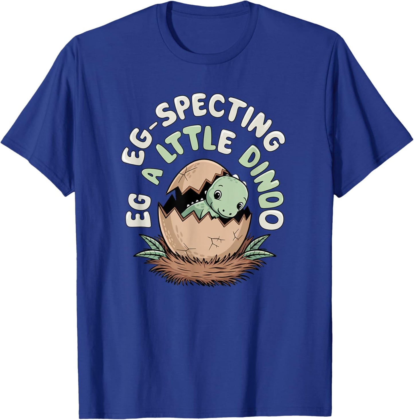 Eg-Specting Dinosaurs Pregnancy Baby Announcement T-Shirt - T-Shirt | Royal