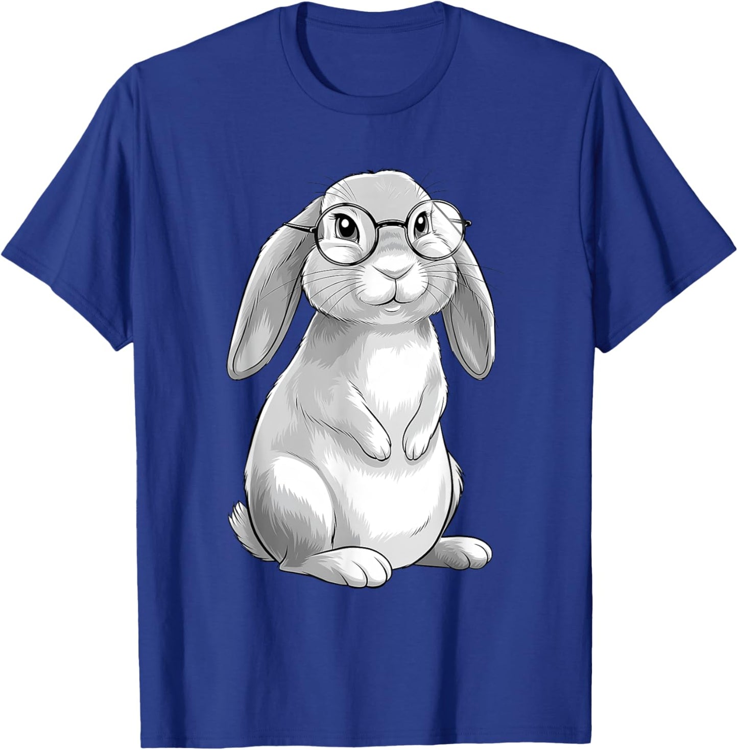 Cute Bunny Geek Nerd Rabbit Hipster Girls Teens Kids T-Shirt - T-Shirt | Royal