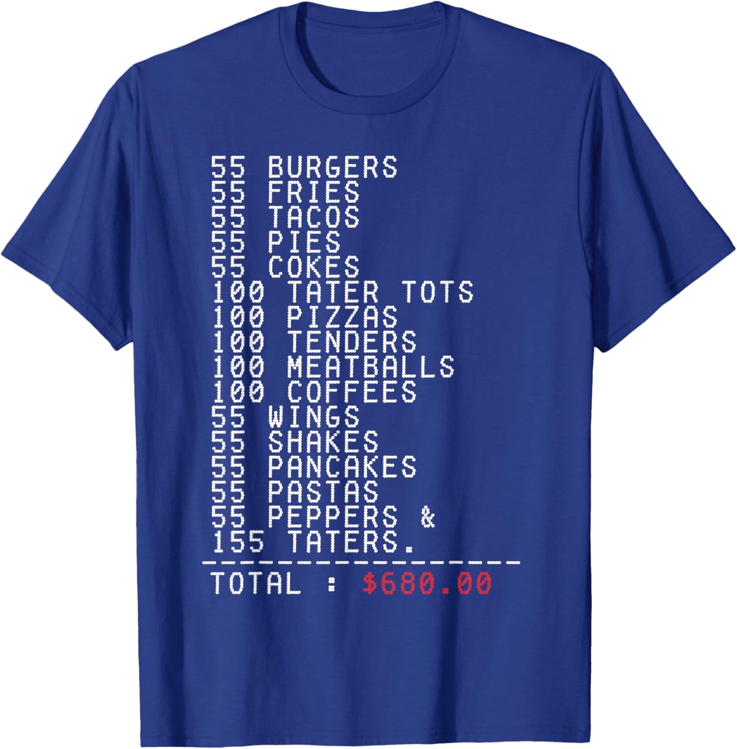 55 Burgers 55 Fries I Think You Should Leave Funny T-Shirt - T-Shirt | Royal