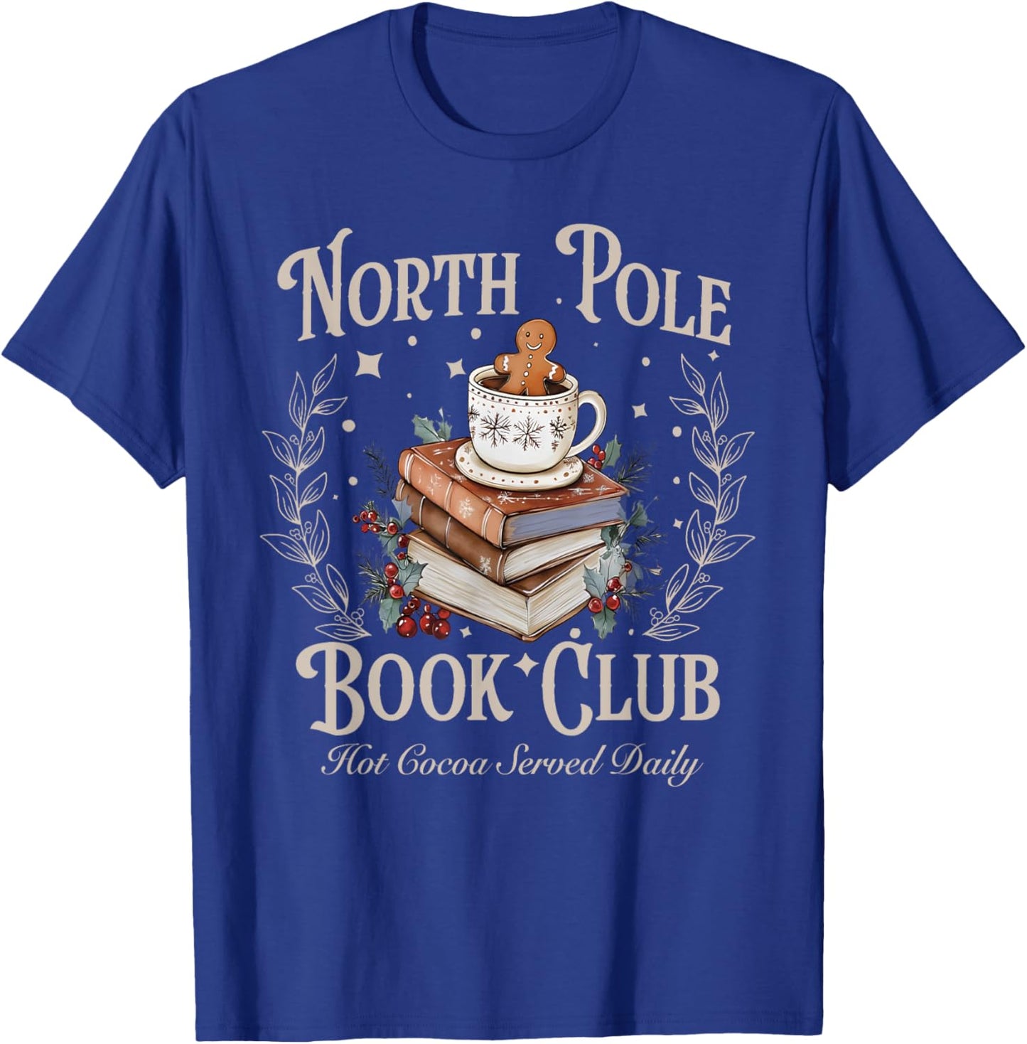 All Booked for Christmas Coquette Xmas Book Club Book Lovers T-Shirt - T-Shirt | Royal
