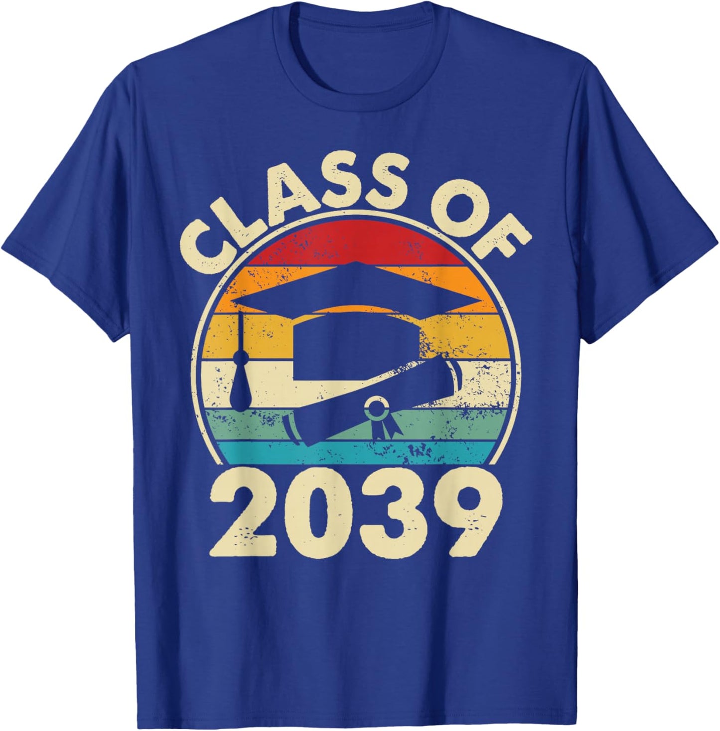 Class Of 2039 Pre-K Graduate Preschool Boys Girls Graduation T-Shirt - T-Shirt | Royal
