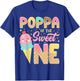 Poppa Of The Sweet One 1St Birthday Ice Cream Lover T-Shirt - T-Shirt | Royal