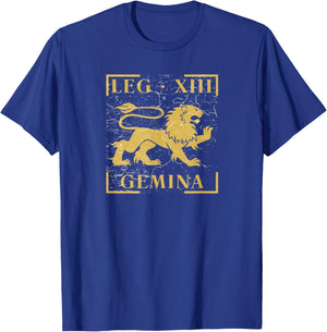 Legion XIII Gemina Rome Lion Emblem Banner Soldier T-Shirt - T-Shirt | Royal