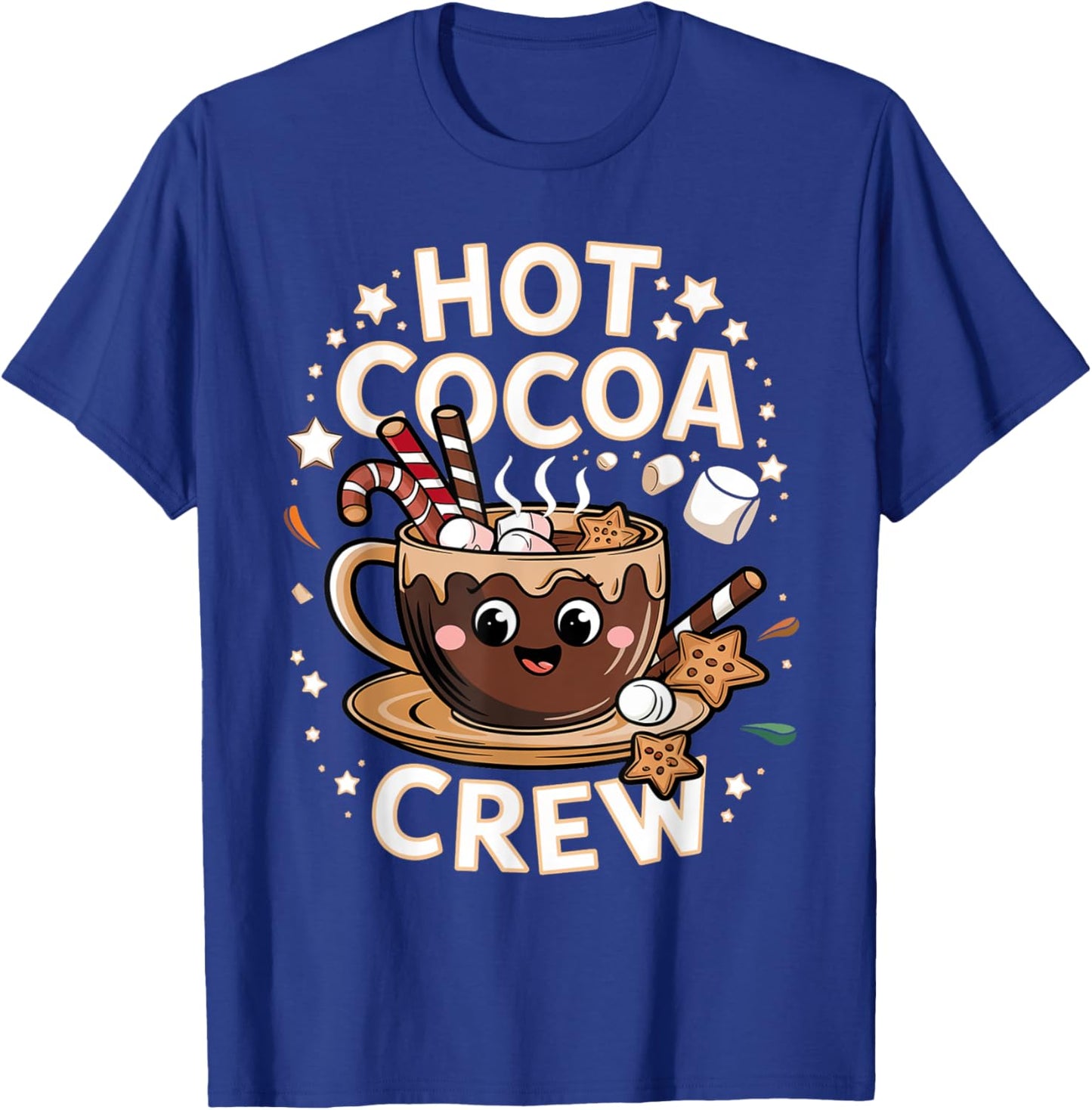 Hot Cocoa Crew Cozy Winter Holiday Team Xmas Matching T-Shirt - T-Shirt | Royal