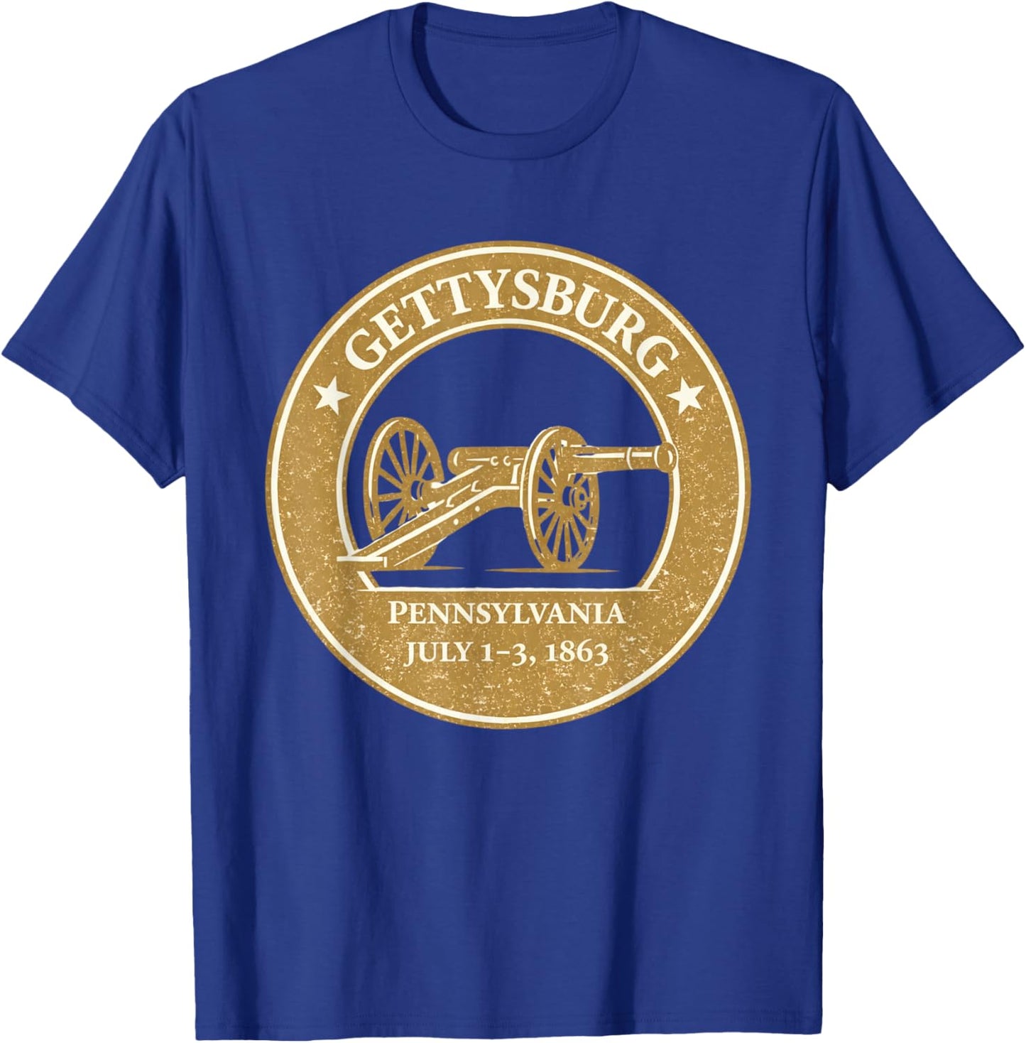 American History 1863 Gettysburg Strong Battlefields Crew T-Shirt - T-Shirt | Royal